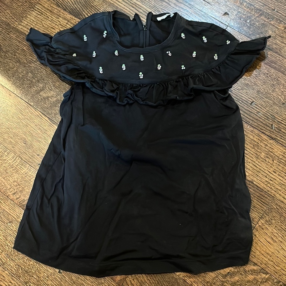 Manoush beaded and ruffle top